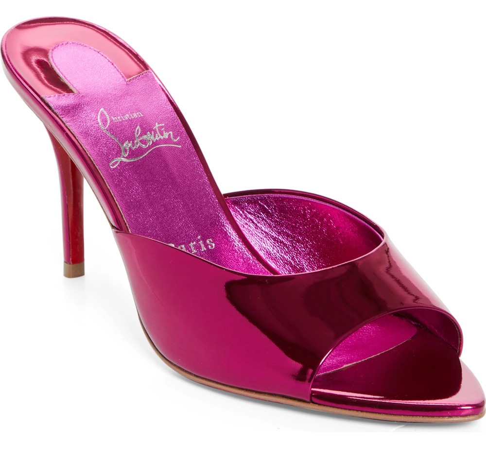 Christian Louboutin Miss Z Mule 80 Billy Pink Purpl Backless Sandal Heel Pump 37